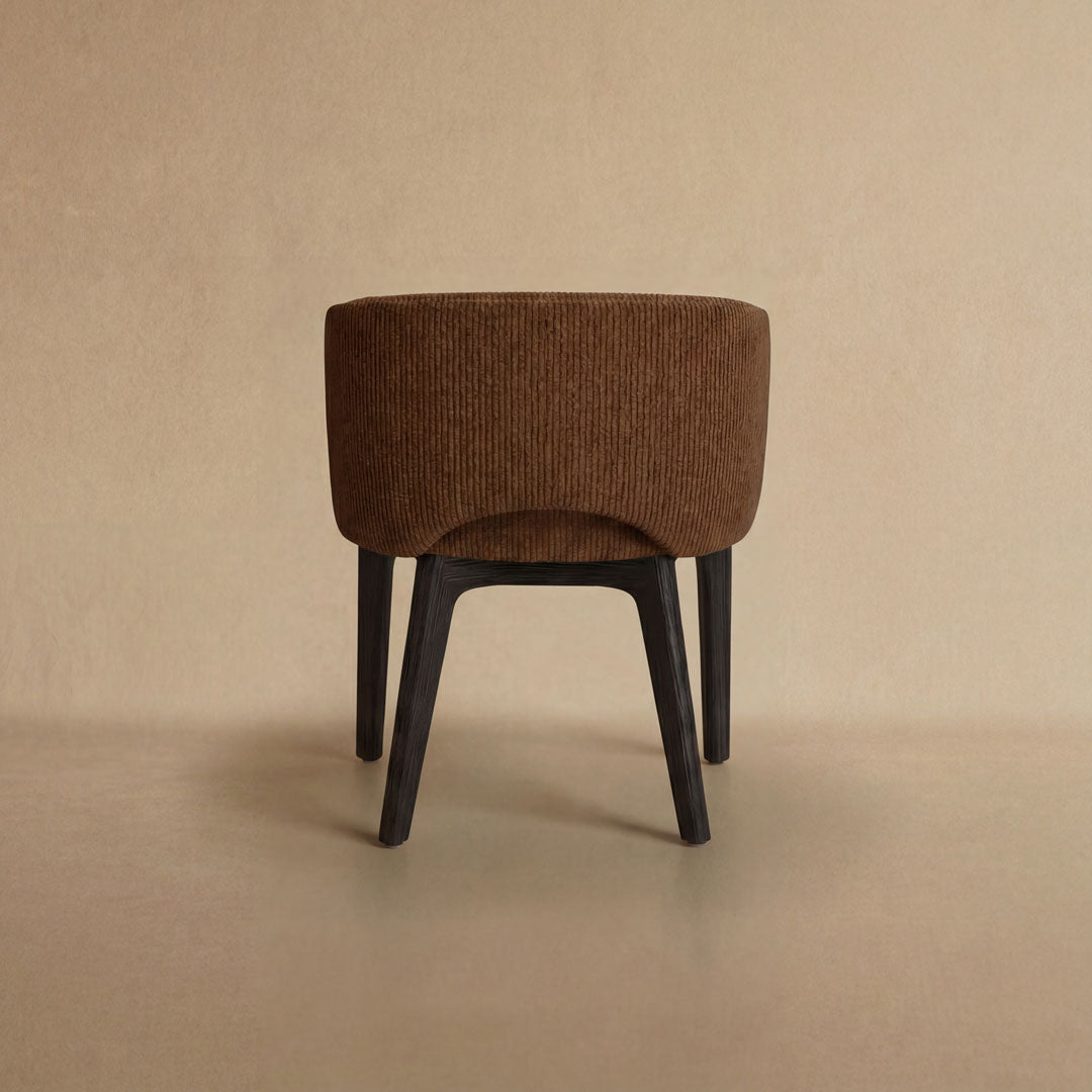 Mezzaluna Dining Chair with Upholstered Back