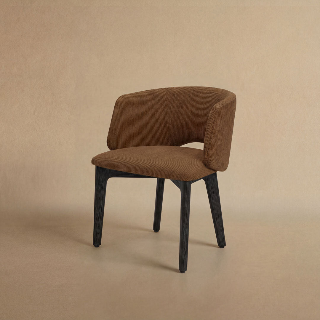 Mezzaluna Dining Chair with Upholstered Back